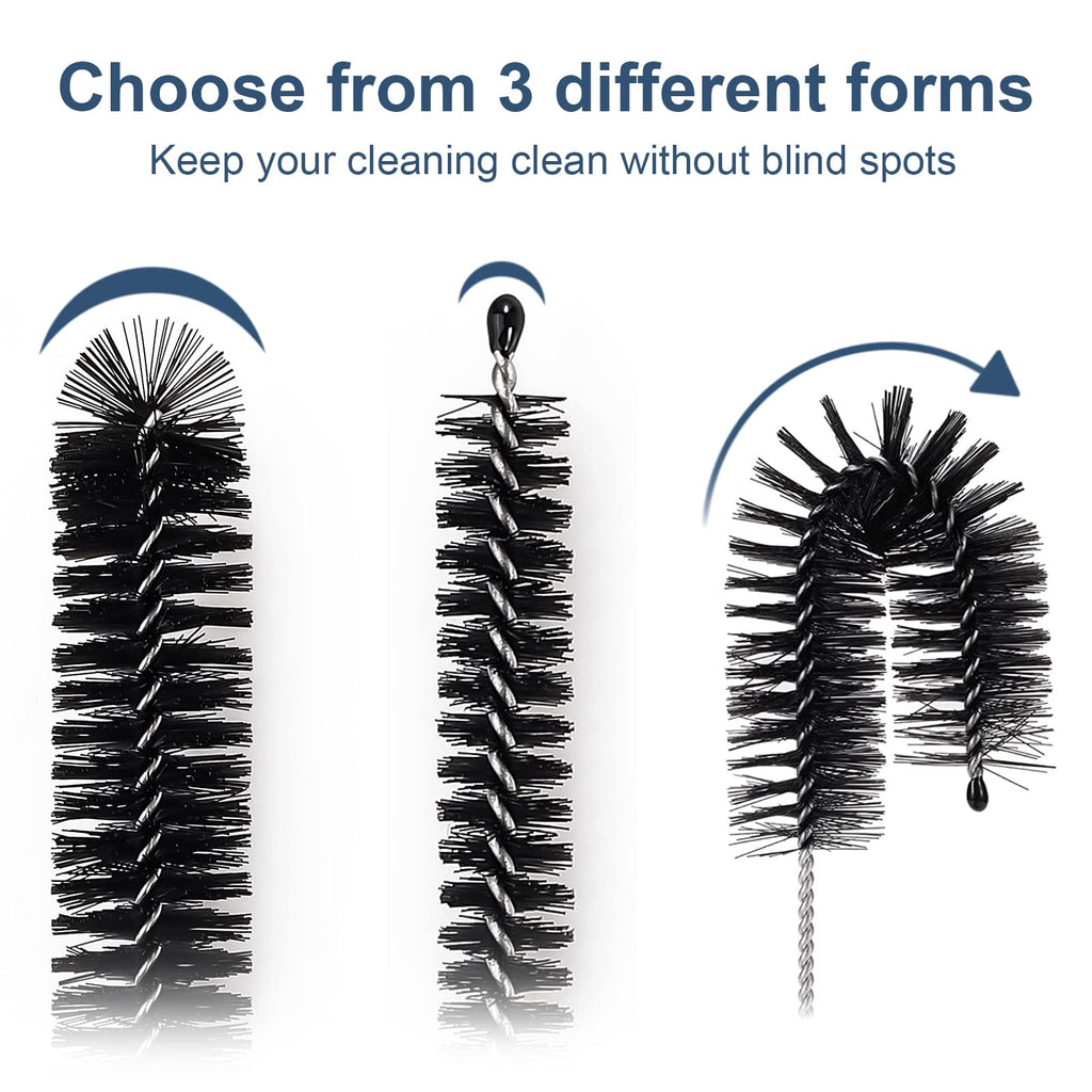 Ixiaoyoo 12 Pcs Straw Cleaner Brushes Set, 8.2 Inch Nylon Cleaning Brush
