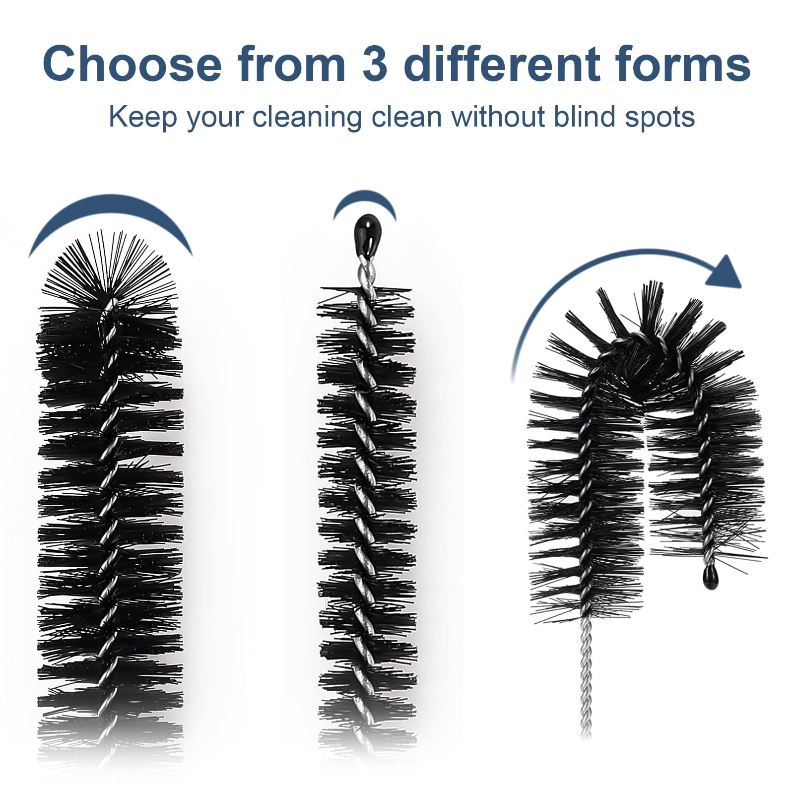 Ixiaoyoo 12 Pcs Straw Cleaner Brushes Set, 8.2 Inch Nylon Cleaning Brush