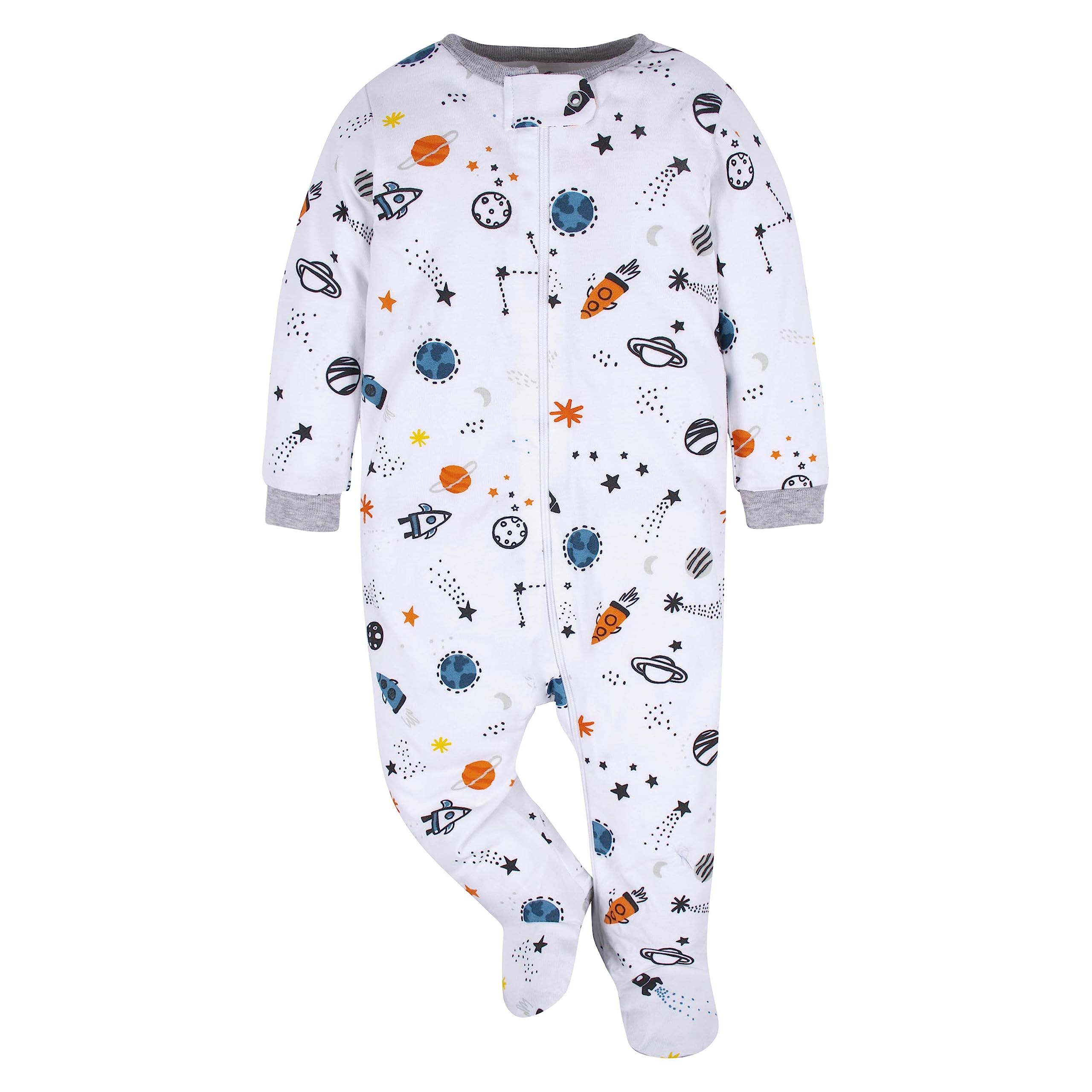 Gerber Baby Boys 4 Pack 'N Play Footie And Toddler Sleepers, Space, 6-9 Months US