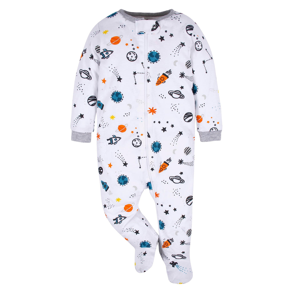Gerber Baby Boys 4 Pack 'N Play Footie And Toddler Sleepers, Space, 3-6 Months US