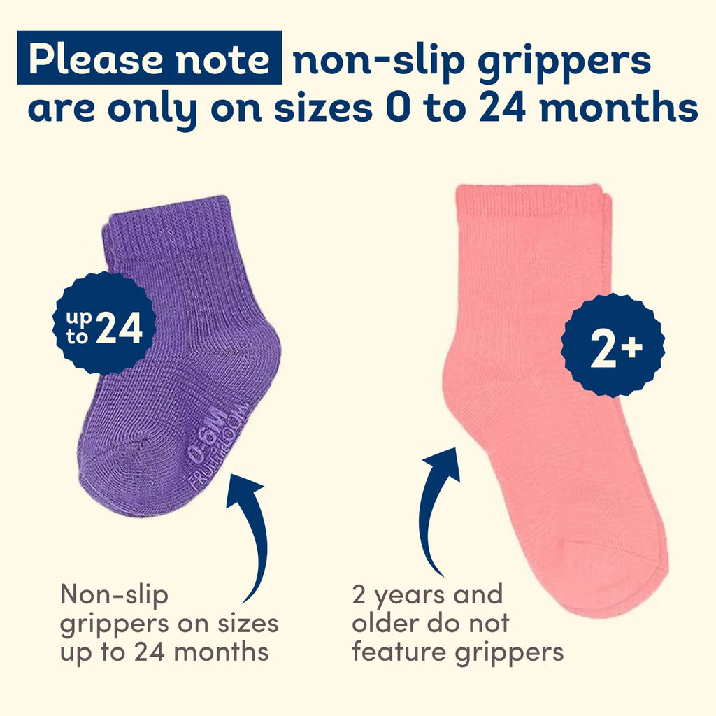Fruit of the Loom Baby & Toddler Grow & Fit Flex Zones Cotton Stretch Low Cut Socks - Unisex, Girls, Boys (2-4 Years, Blue)