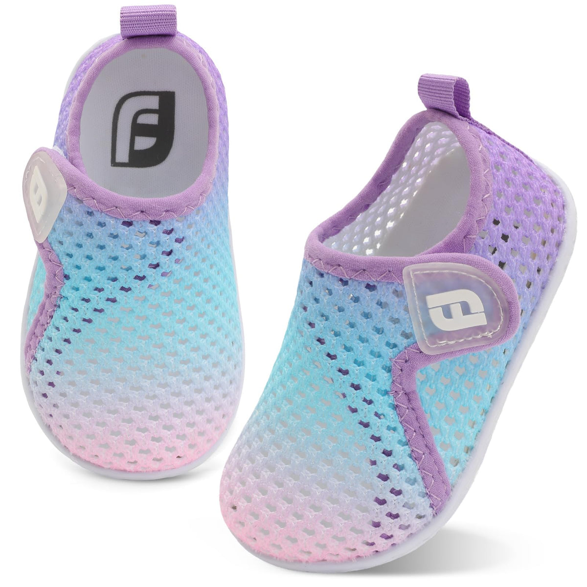 JOINFREE Kids Water Shoes Boys Girls Lightweight Athletic Outdoor Barefoot Sneakers Green Dinosaur 18-24 Months Infant