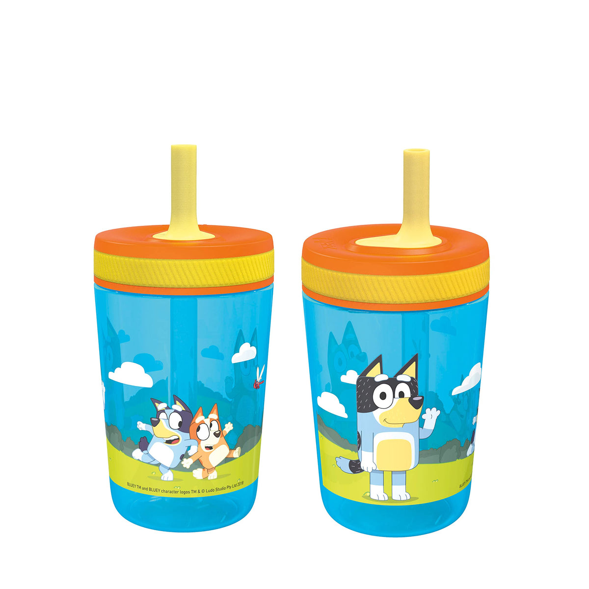 Zak Designs Gabby's Dollhouse Kelso Toddler Cups For Travel or At Home, 15oz 2-Pack Durable Plastic Sippy Cups With Leak-Proof Design is Perfect For Kids Cakey Cat, Mercat