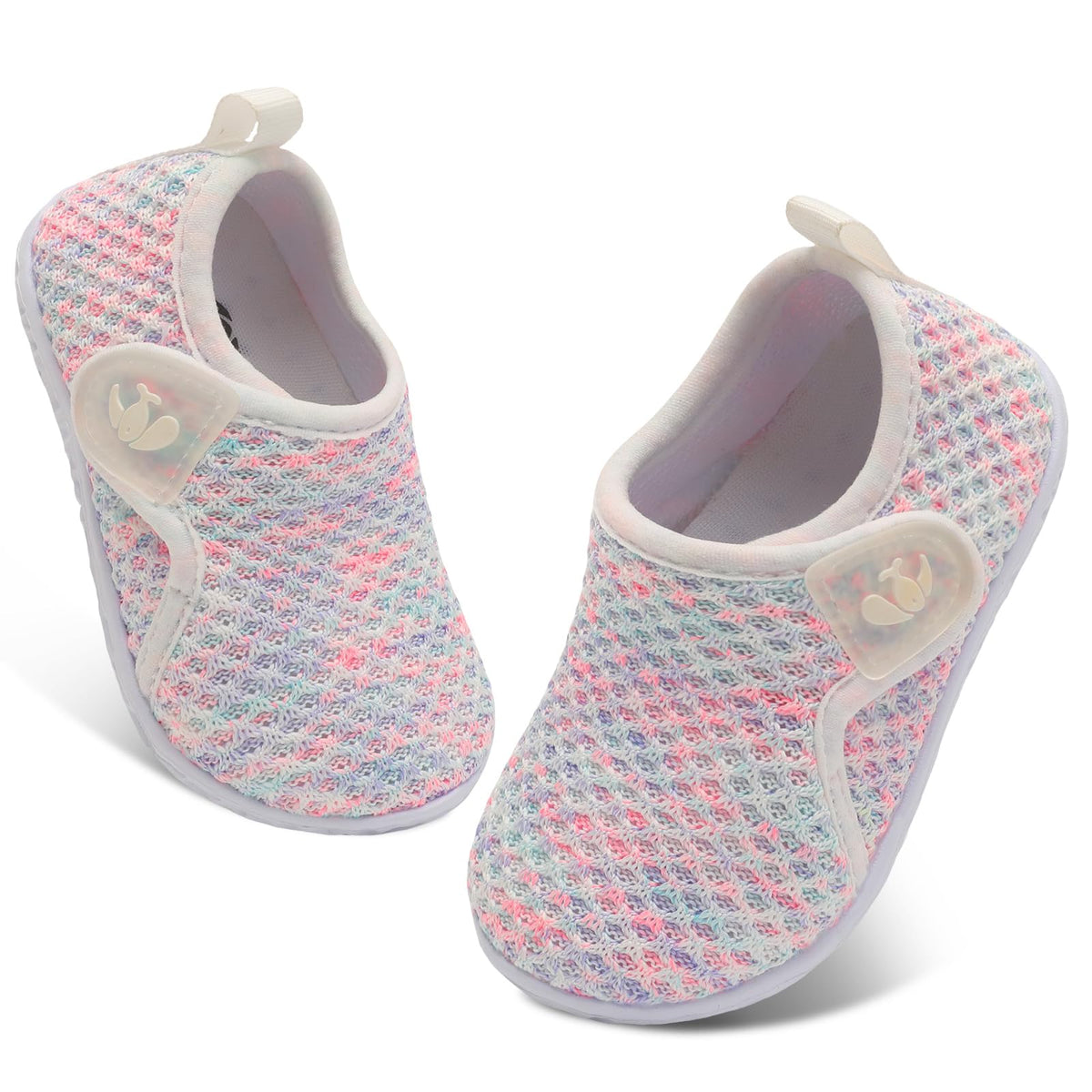 FEETCITY Infant Shoes Girls Boys Slip On Sneaker Newborn Crib Shoes First Walking Shoe Pink Grey