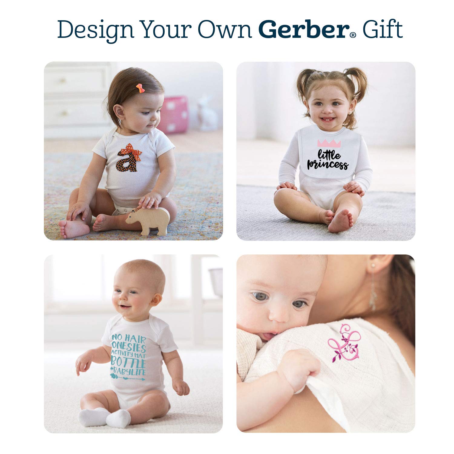 Gerber Baby 5-Pack Solid Onesies Bodysuits, White, 18 Months