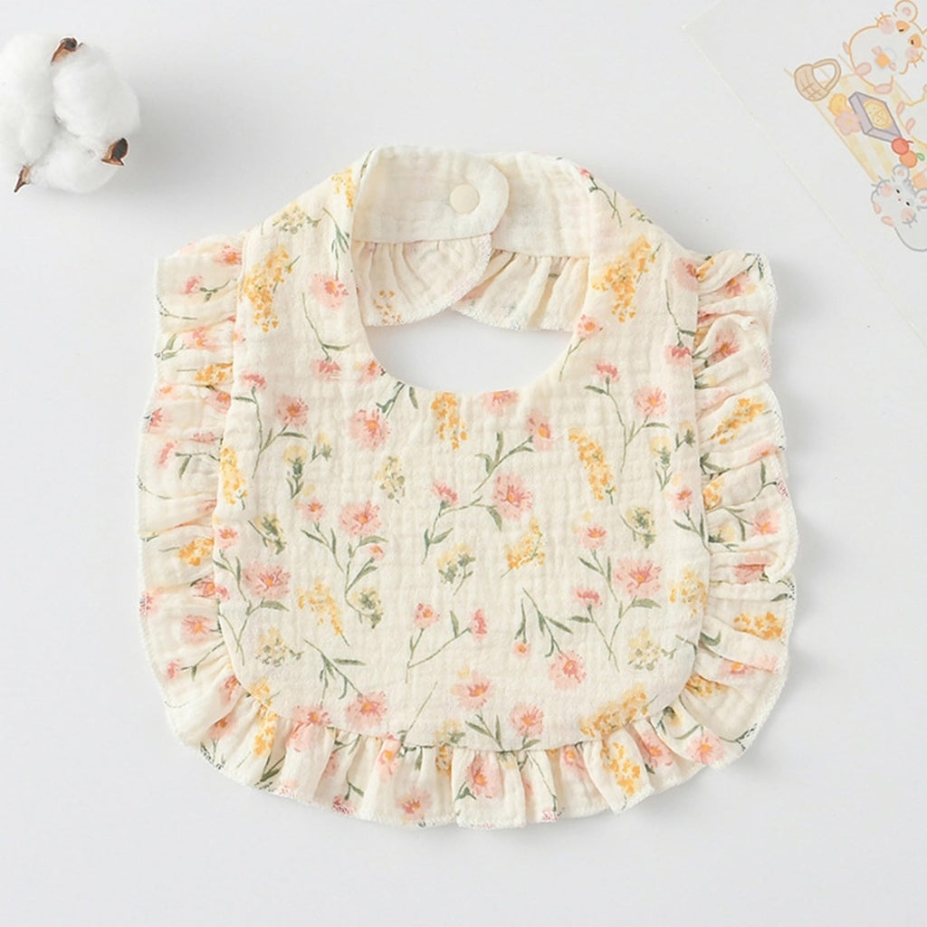 AMAWMW Muslin Baby Bibs for Unisex Boys Girls 6Pack Soft Baby Bandana Drool Bibs Adjustable Newborn Bib for Drooling & Teething