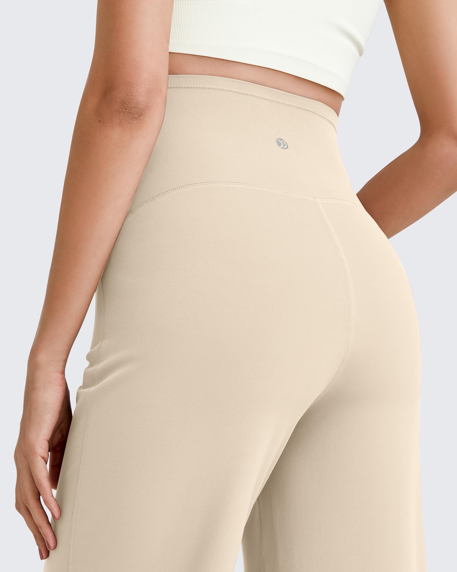 G4Free Pregnancy Pants Athletic Wide Leg,Light Khaki,XXL,Petite