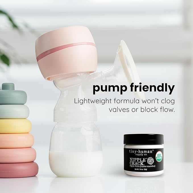 Organic Nipple Cream, Nipple Crack Lanolin Free Nipple Butter, Balm for Breastfeeding Mother, No Need to Wash Off, Safe for Baby and Mama