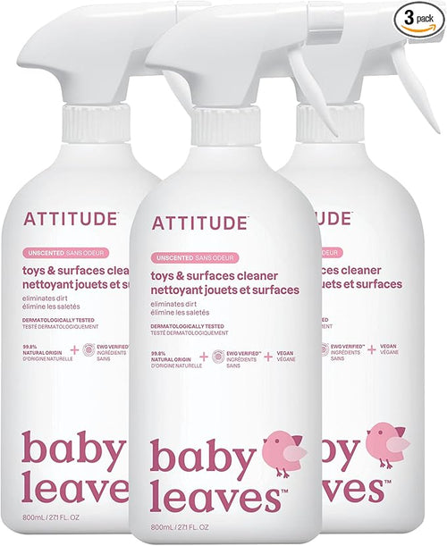 ATTITUDE Baby & Kids Toy Cleaner Spray, EWG Verified, Unscented, 27 fl oz
