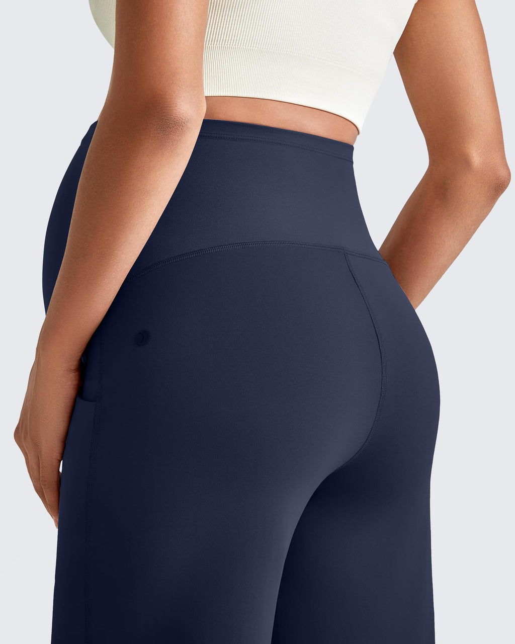 G4Free Maternity Pants with Pockets Pregnancy Pant,Royal Blue,XL,Regular