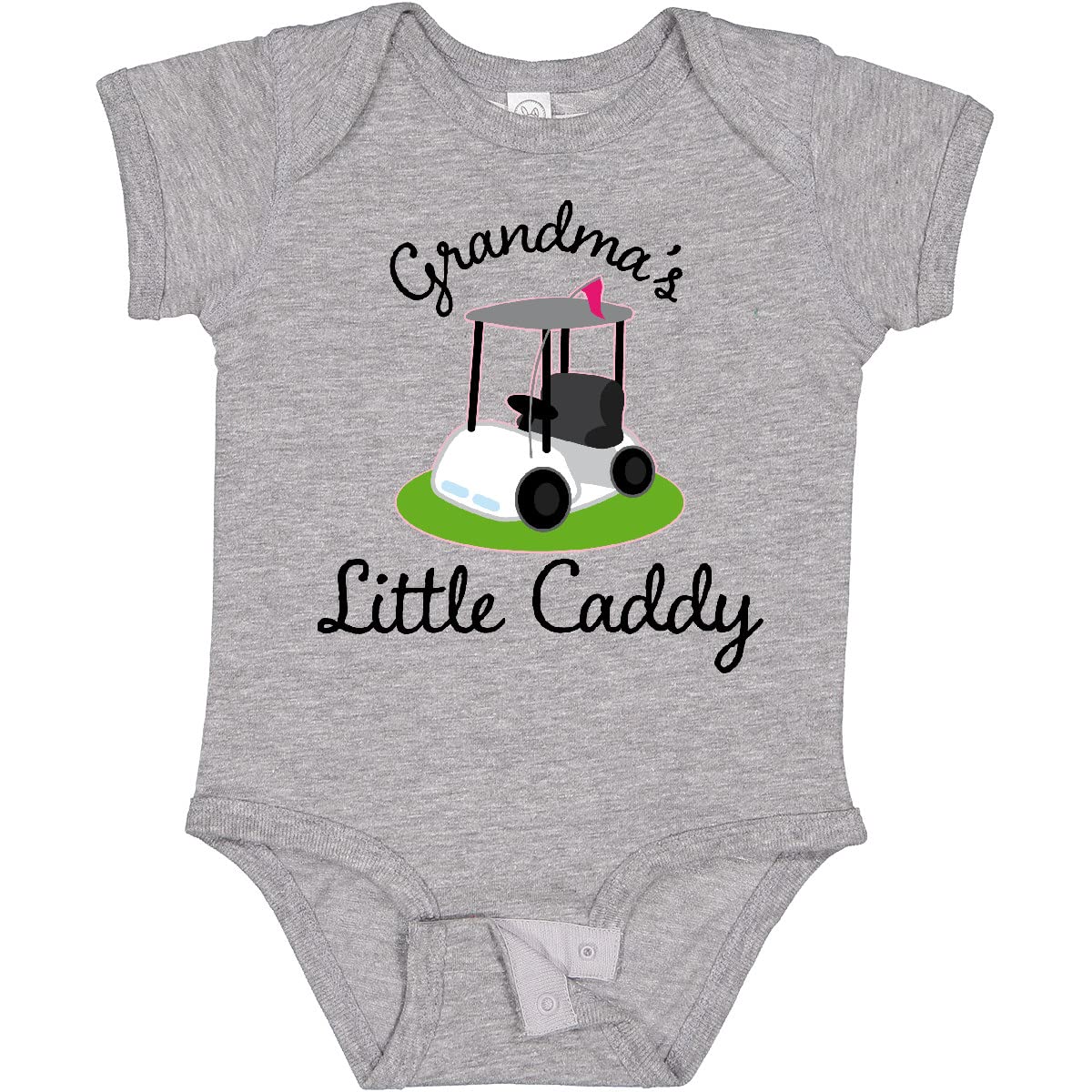 inktastic Grandma's Little Caddy Golf Baby Bodysuit 18 Months 0060 Heather Grey 22b10