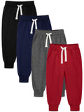 HXP 4 Pack Toddler Boys Sweatpants Cotton Toddler Pants Boys Kids Joggers