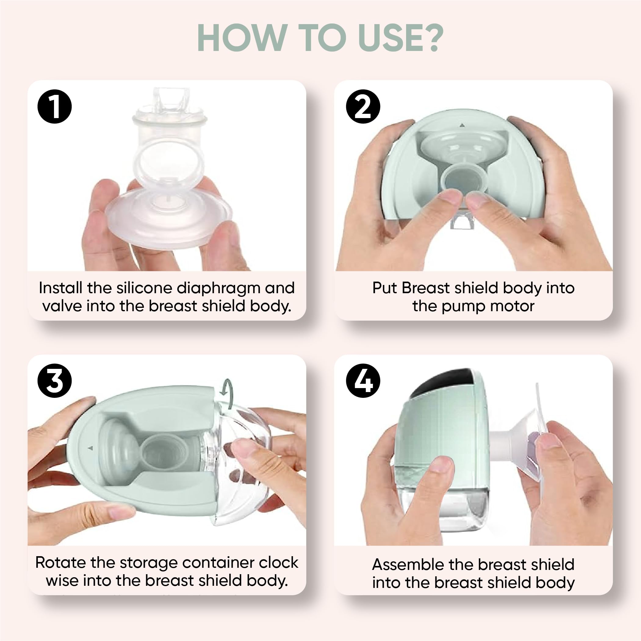 Zomee Fit Wearable Breast Pump, Hands Free, Portable,Discrete Electric Double Breast Pump Holds 5 oz -Wireless 2+ Hours of Battery Leak Proof Anti Backflow - Fanny Pack with Diaper Chaning Pad (Black)