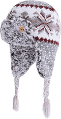 LANGZHEN Toddler Kids Infant Winter Hat,Earflap Knit Warm Cap Fleece Lined Beanie for Baby Boys Girls