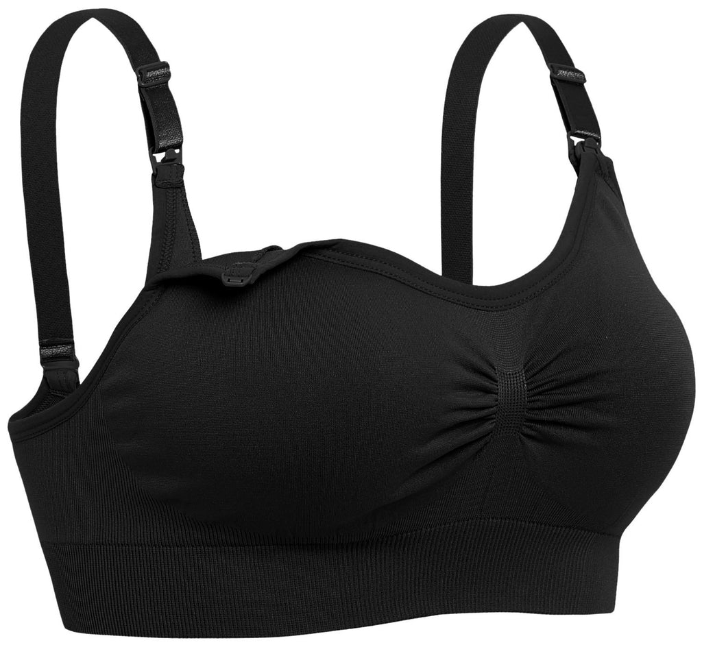 Lataly Womens Seamless Nursing Bra Sleeping Maternity Bralette for Breastfeeding Color Black White Grey Size 2XL