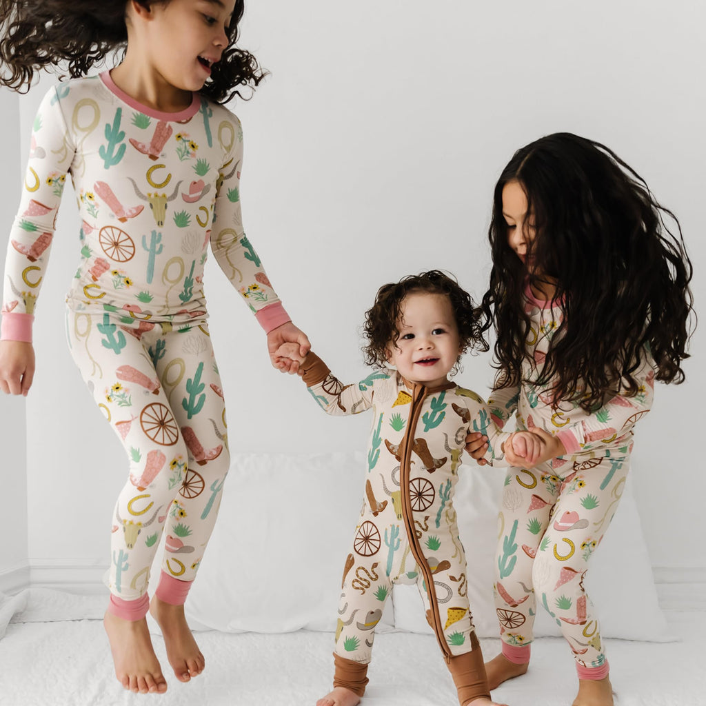 Little Sleepies Baby Pajamas, Caramel Ready to Rodeo, 12-18 months