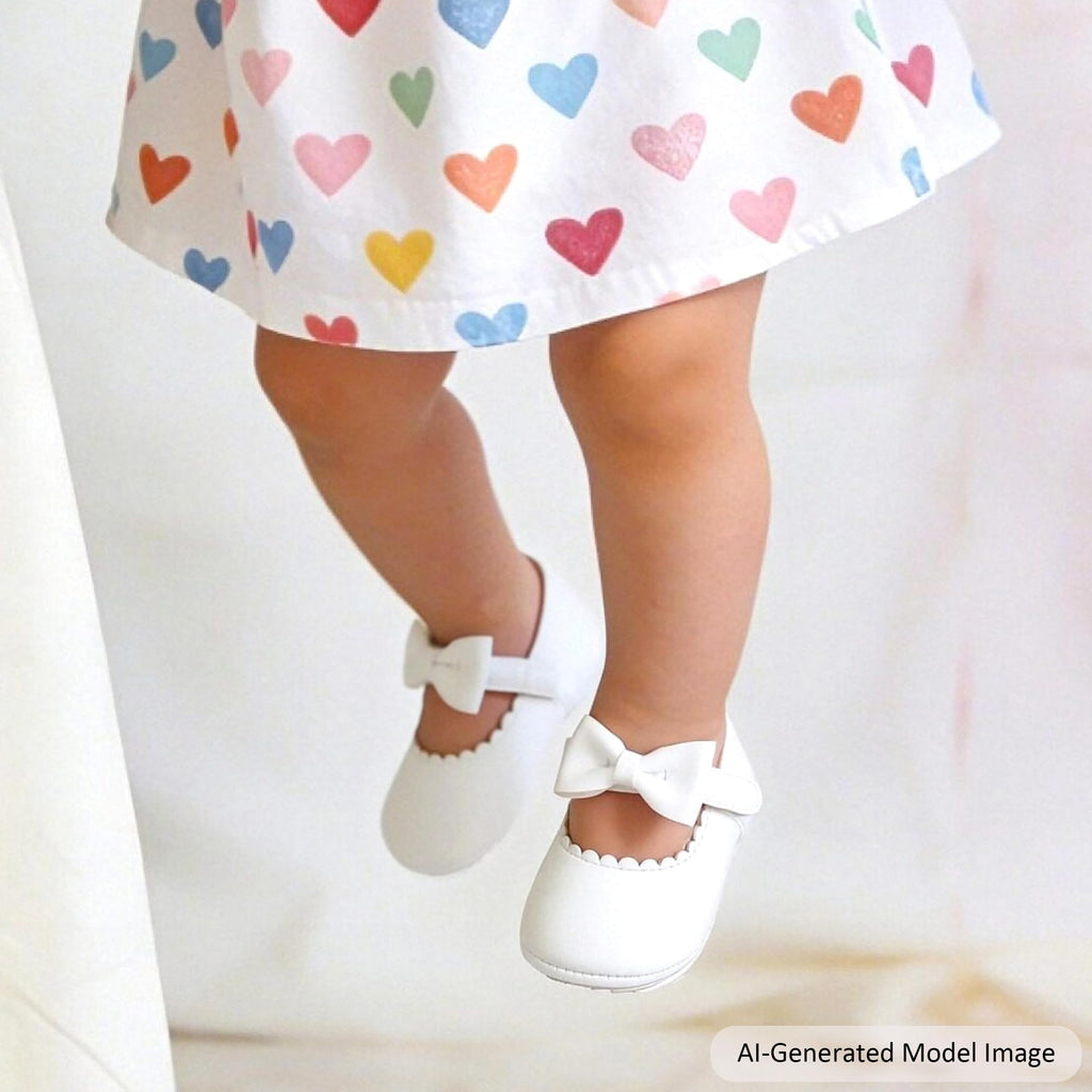 Soft Sole Baby Shoes - Infant Baby Walking Shoes Moccasins Rubber Sole Crib Shoes（White,2.5-3 Years Toddler