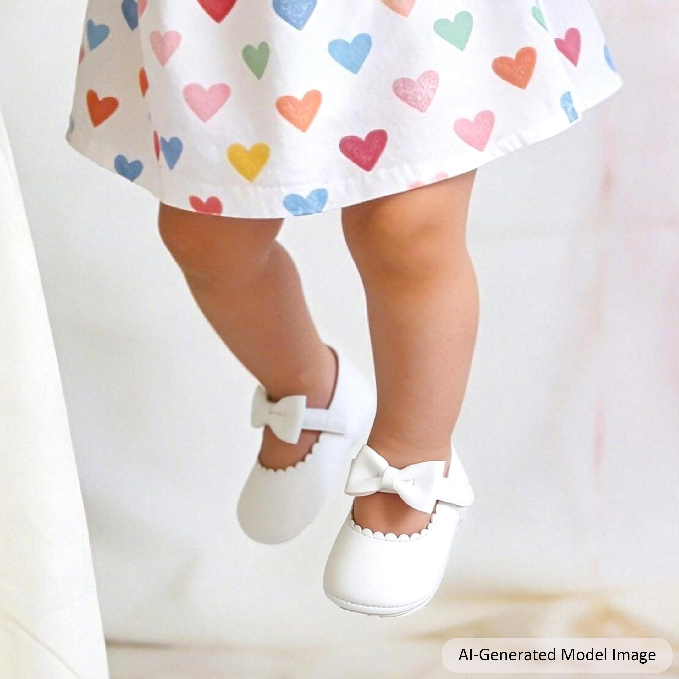 Soft Sole Baby Shoes - Infant Baby Walking Shoes Moccasins Rubber Sole Crib Shoes（White,2.5-3 Years Toddler