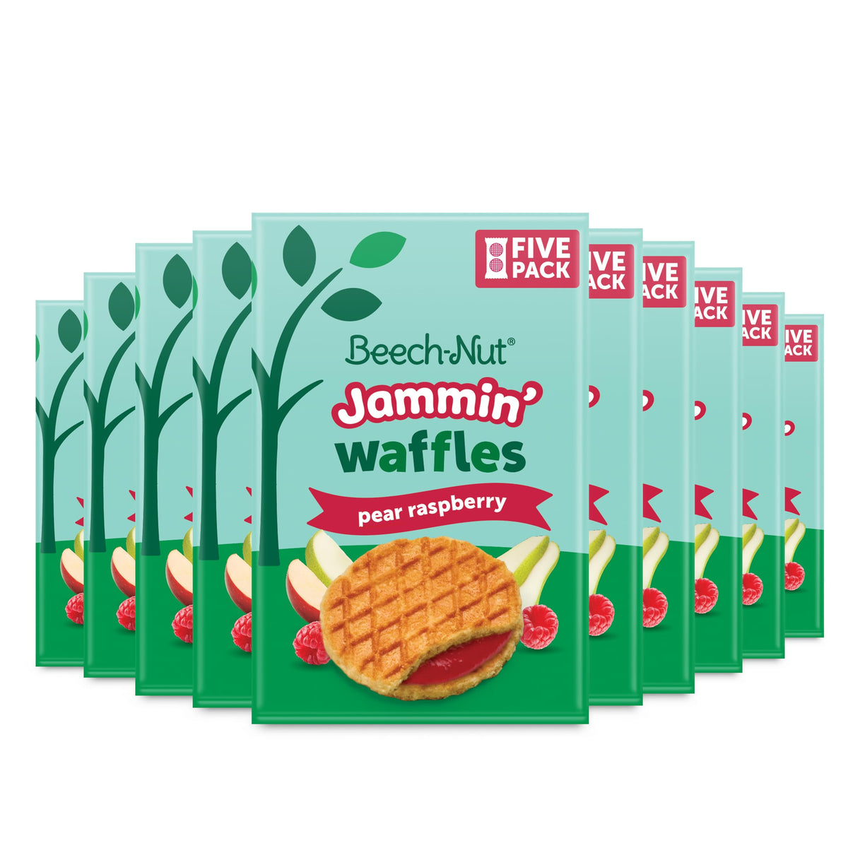 Beech-Nut Toddler Snacks, Mini Waffles with Hidden Veggies, Butternut Berry, Non-GMO, 3.2 oz Bag (7 Pack)