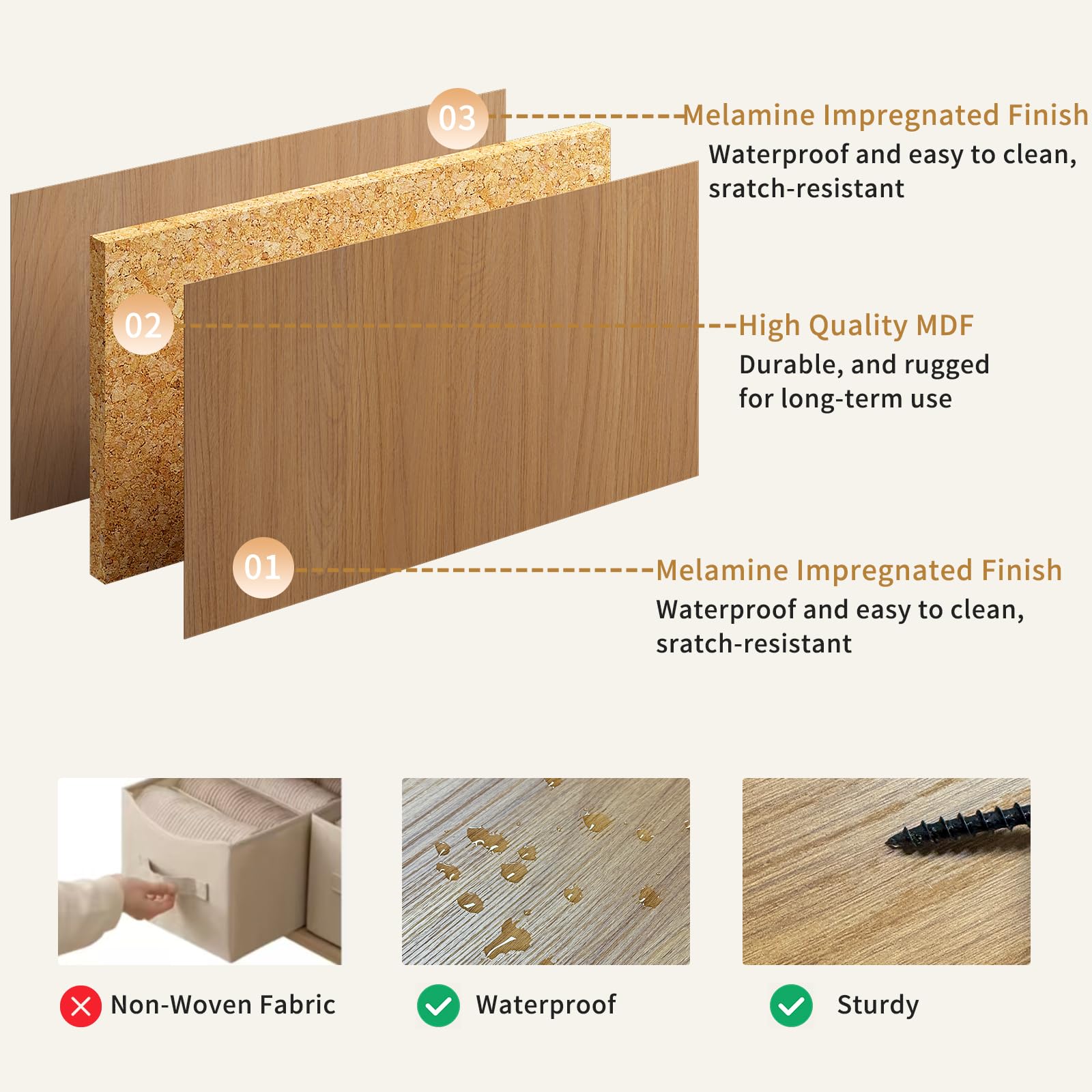 Sscaktu 9 Drawer Fluted Dresser for Bedroom with Deep Drawers, Light Walnut丨63 Wide Wood Dresser, Large Chest of Drawers, Modern Long TV Stand, Storage Cabinet Side Table for Living Room, Hallway
