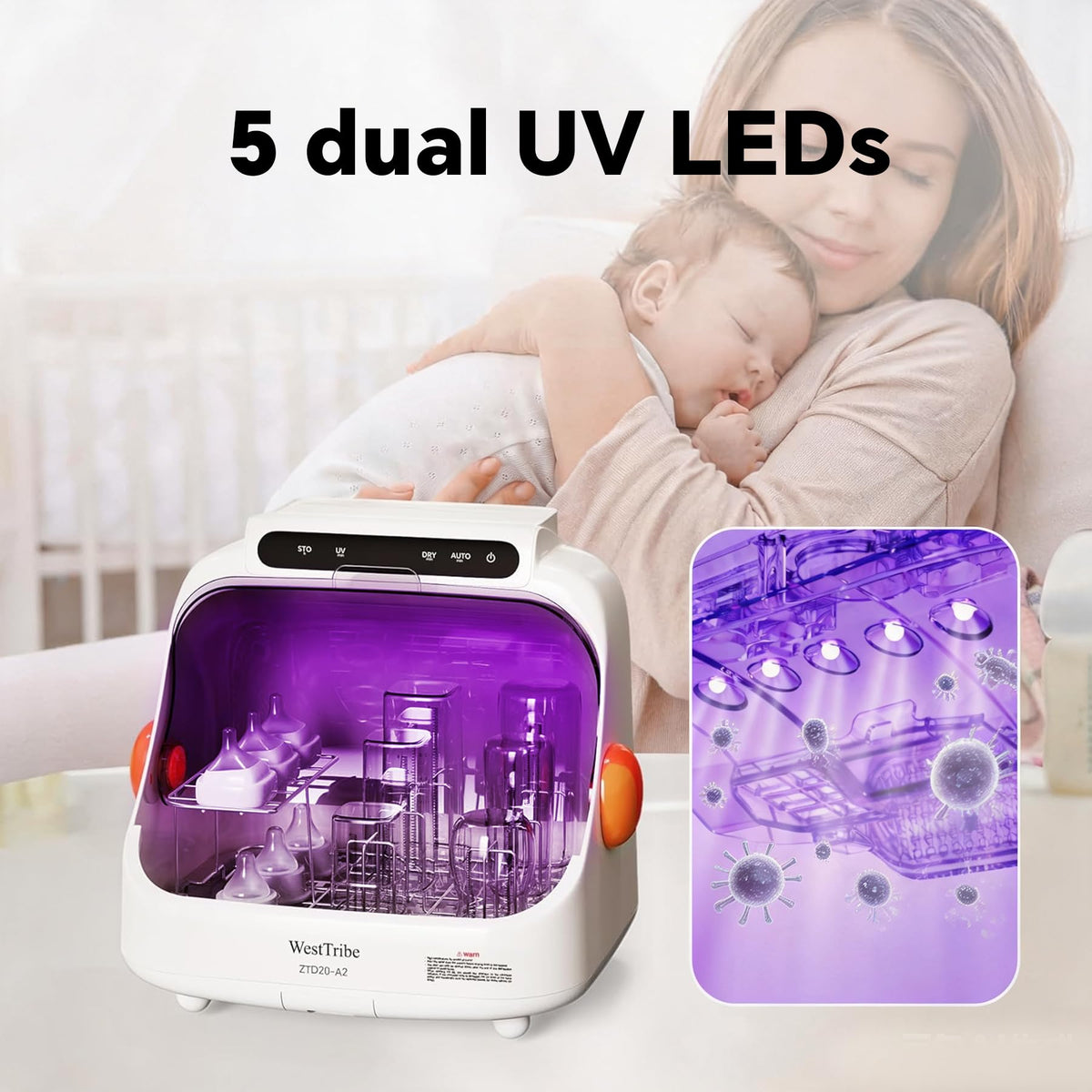 Baby Bottle Dryer – 20L, cpap Cleaning Machine.Hot Air Drying. Suitable for toothbrushes, Keys, and Everyday Household Items.