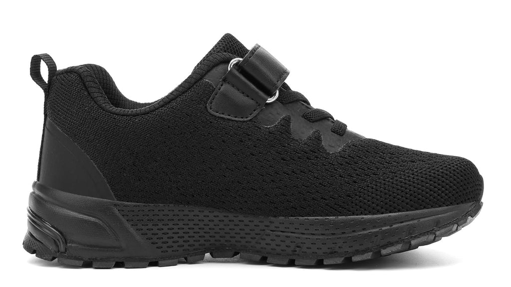 KUBUA Kids Sneakers Lightweight Boys Girls Tennis Shoes Black a