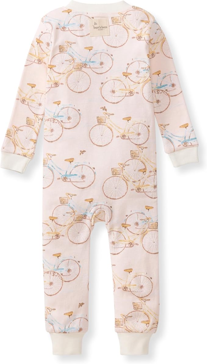 Burt's Bees Baby baby-girls Sleepers, 100% Organic Cotton, One-piece Zip Up Footless Jumpsuit, Snug Fit Pajamas