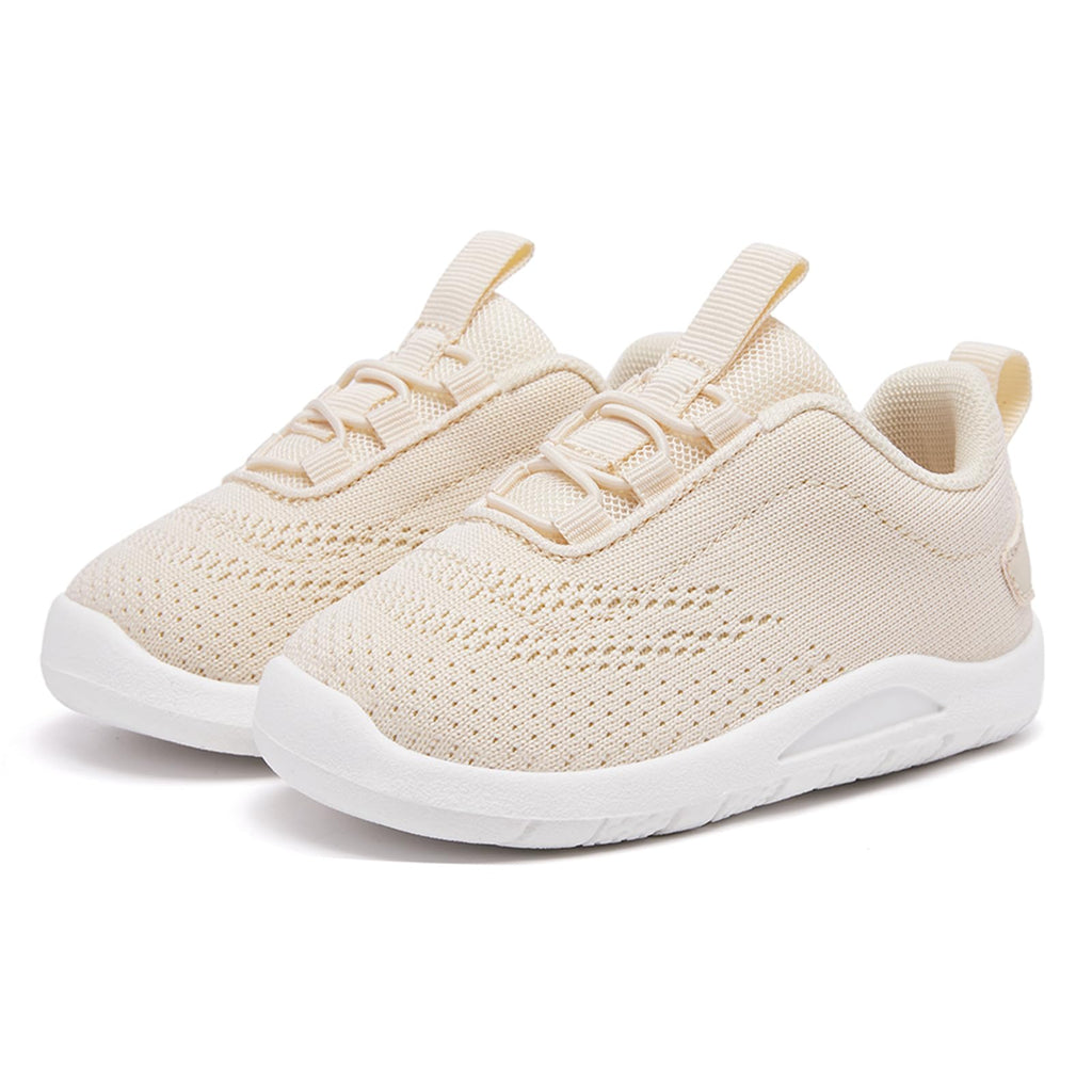 MORENDL Toddler Sneakers Baby Slip On Walking Shoes Non-Slip Breathable Boys & Girls Running Shoes Infant Tennis Shoe Khaki 9-12 Months Size 4.5