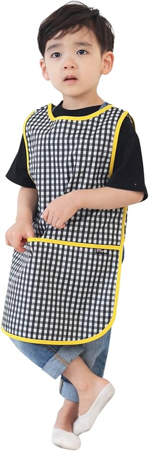 Kids Painting Apron – Waterproof Art Smock for Toddlers & Preschoolers, Messy Play, Baking, Crafts, Cooking, Mealtime