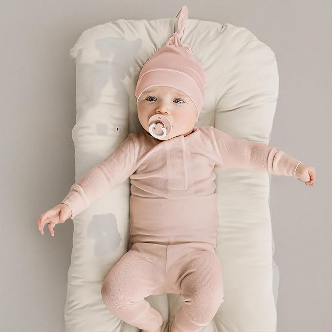 Konssy 6 Pack Baby Newborn Hats Set Knot Beanie Hats Soft for Infant Baby Girls Boys Caps 0-6 Months
