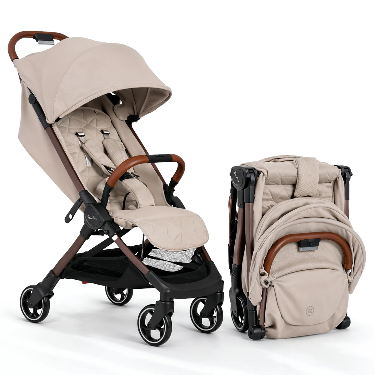 Silver Cross Clic Compact Travel Stroller – (Space) – Lightweight Baby Stroller for Airplane Travel – One-Hand Fold, Lie-Flat Infant & Toddler Seat – Birth to 55 lb