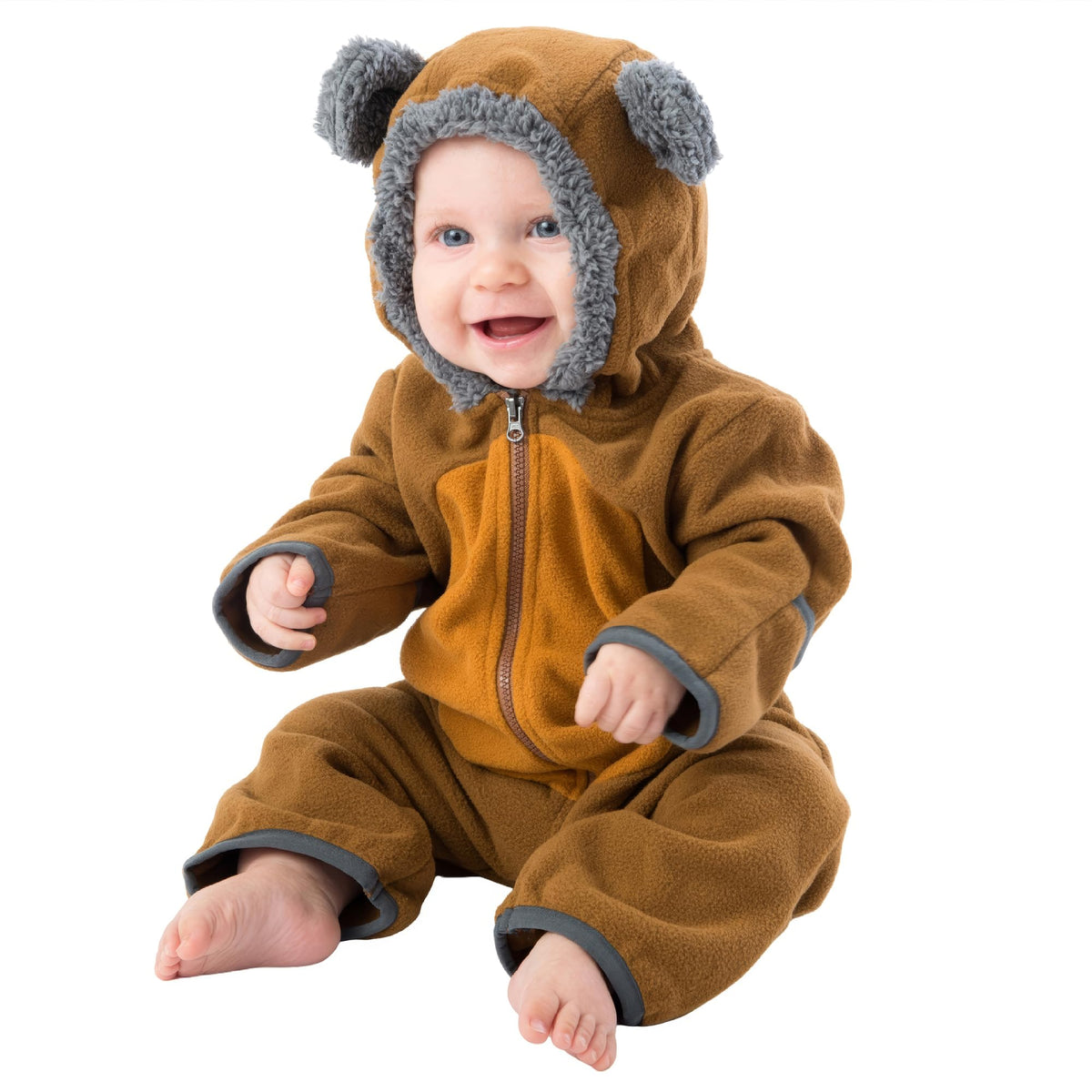 Cuddle Club Fleece Baby Bunting Bodysuit Hoodie, Newborn - 5T