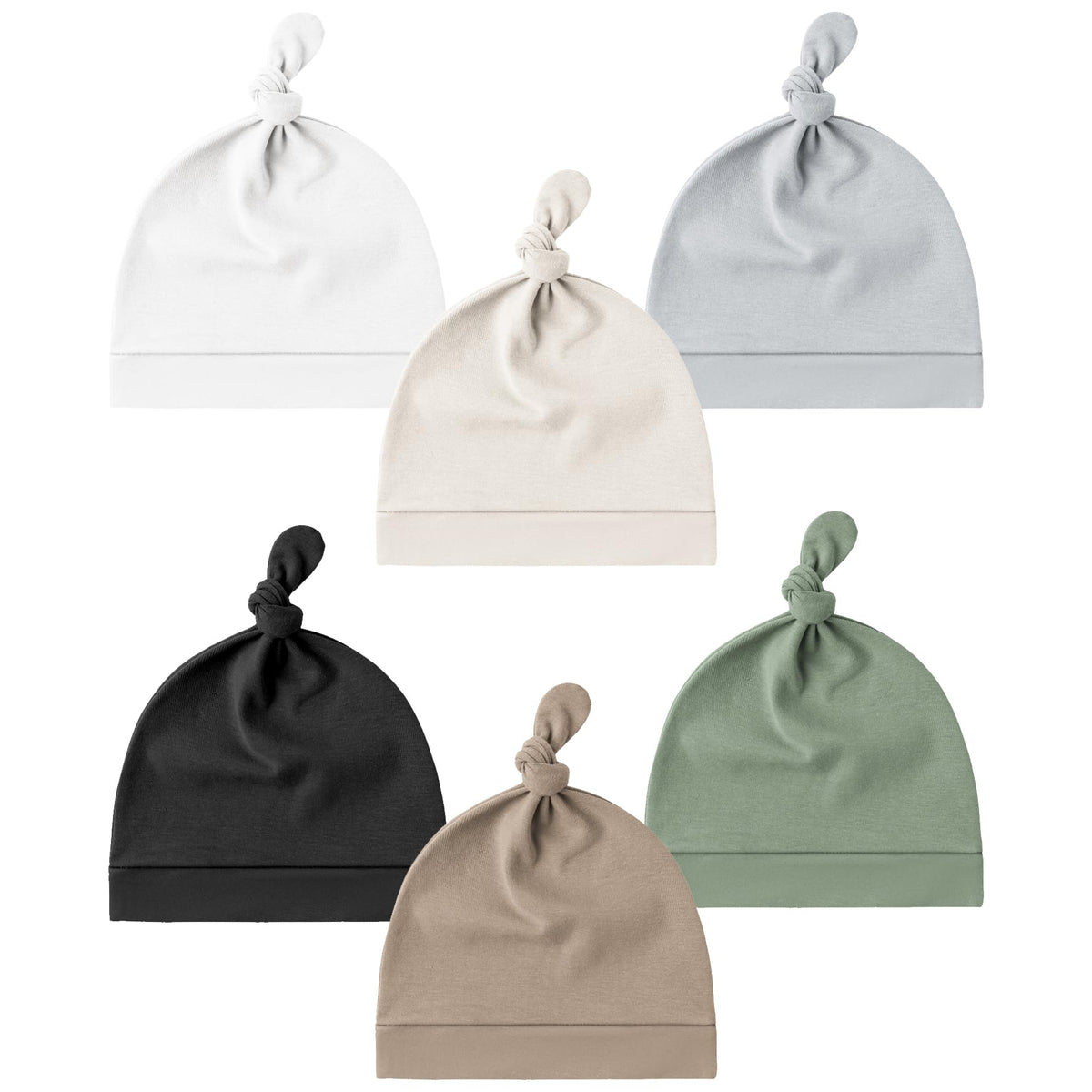 Konssy 6 Pack Baby Newborn Hats, Beanie Hat for Infant Girl Boy, 0-6 Months