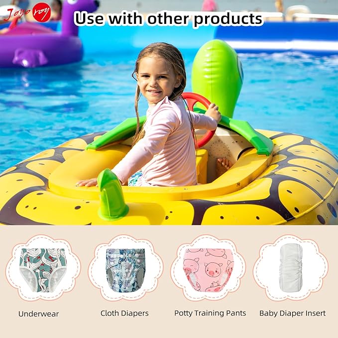 Joyoroy Diaper Covers for Girls Rubber Pants for Toddlers Plastic Diaper Covers 5T Toddler Plastic Training Pants Plastic Underwear Covers for Potty Training Rubber Training Pants for Toddlers
