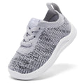 MORENDL Toddler Shoes Baby Walking Sock Shoes Infant Sneakers Boy Girl Barefoot Tennis Shoe Non-Slip Brethable Mix Dark Grey 18-24 Months