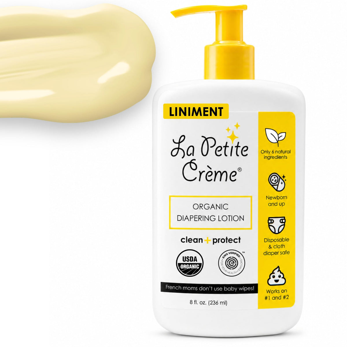La Petite Creme Premium Diapering Lotion, Liniment Diaper Rash Cream, 40 oz