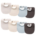 COOROBIN Muslin Baby Bibs for Baby Girl & Boy 100% Cotton 8-Pack Baby Drool Bibs - Quick-Dry Absorbent Bandana Bibs, Adjustable Snaps for Newborn to 24M