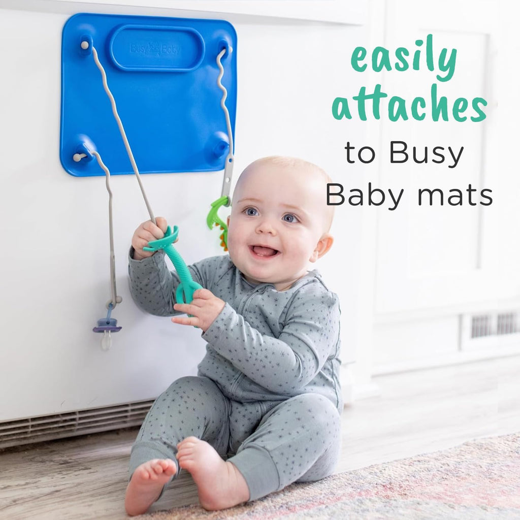 Busy Baby Teething Spoon is Dishwasher Safe in Food Grade Silicone (Pewter)
