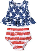 Aalizzwell Toddler Baby Girl Bathing Suit Two Piece Swimsuit Bikini Beach Wear