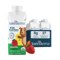 KATE FARMS Kids Nutrition Shake, Strawberry, 8g Protein, 6 Pack
