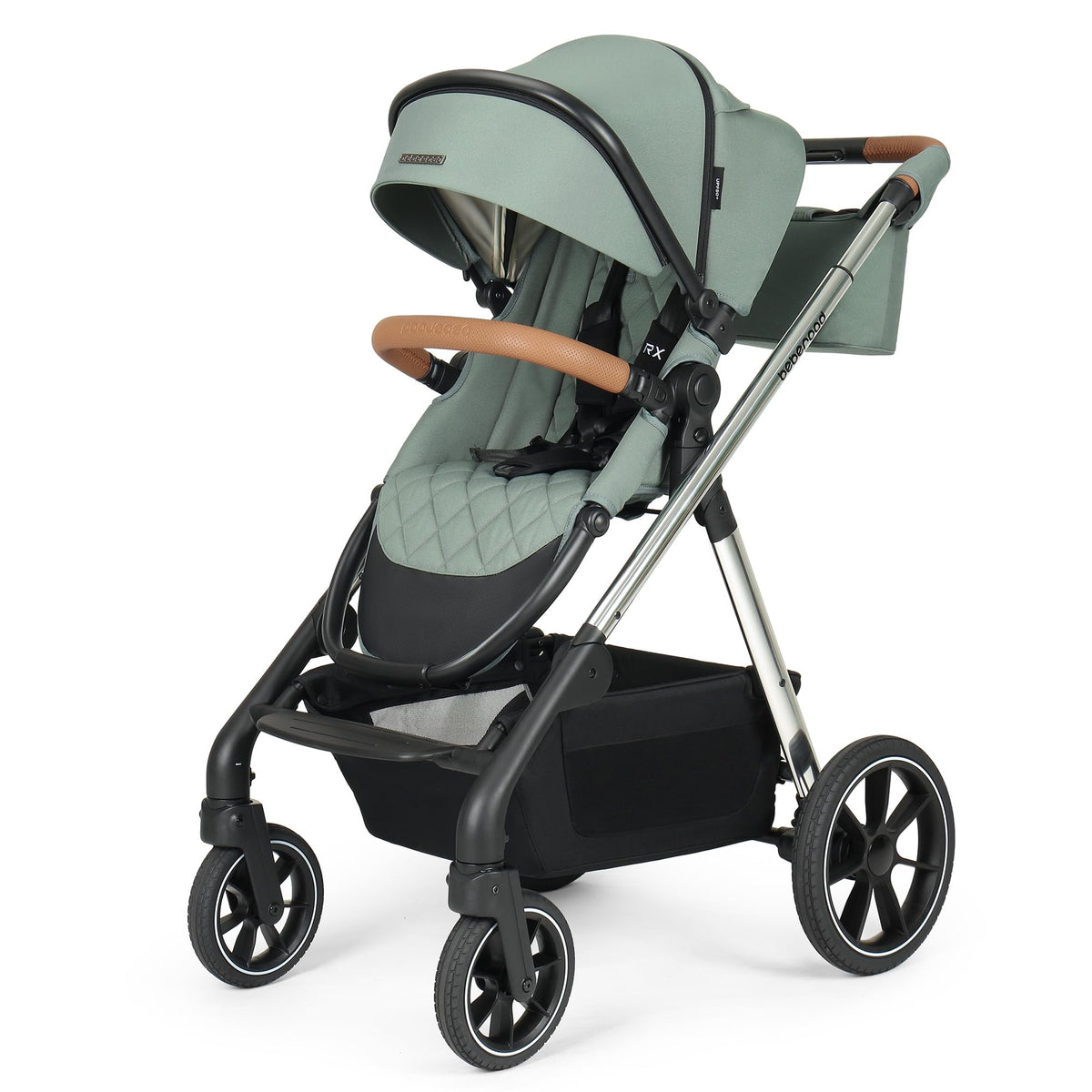 RX 3-in-1 Baby Stroller Toddler Stroller with Basket & Organizer, Green