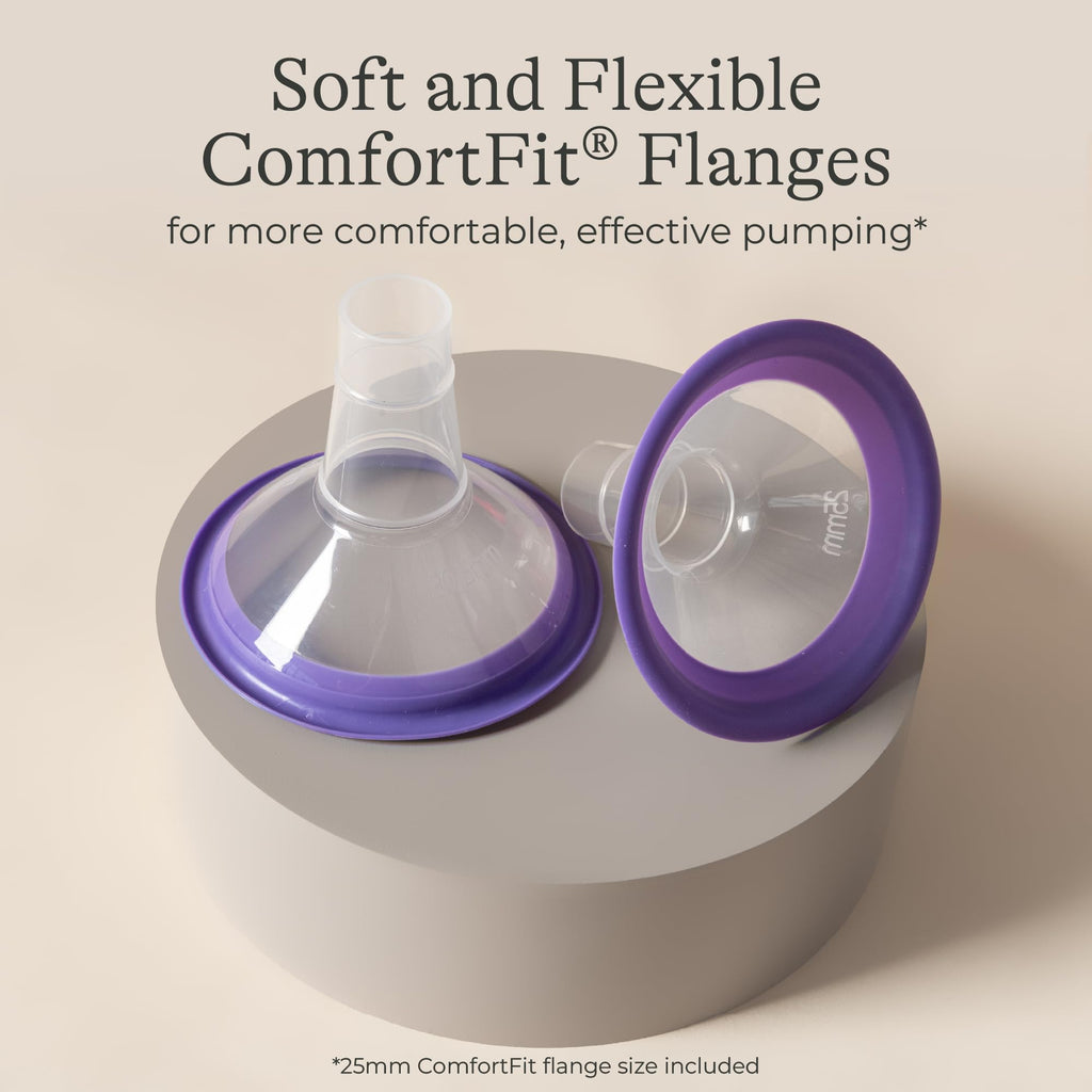Lansinoh Signature Pro Portable Double Electric Breast Pump with LCD Screen | 3 Power Modes, 25mm Flanges, 2 Bottles, 1 Slow Flow Nipple, & Carry Bag
