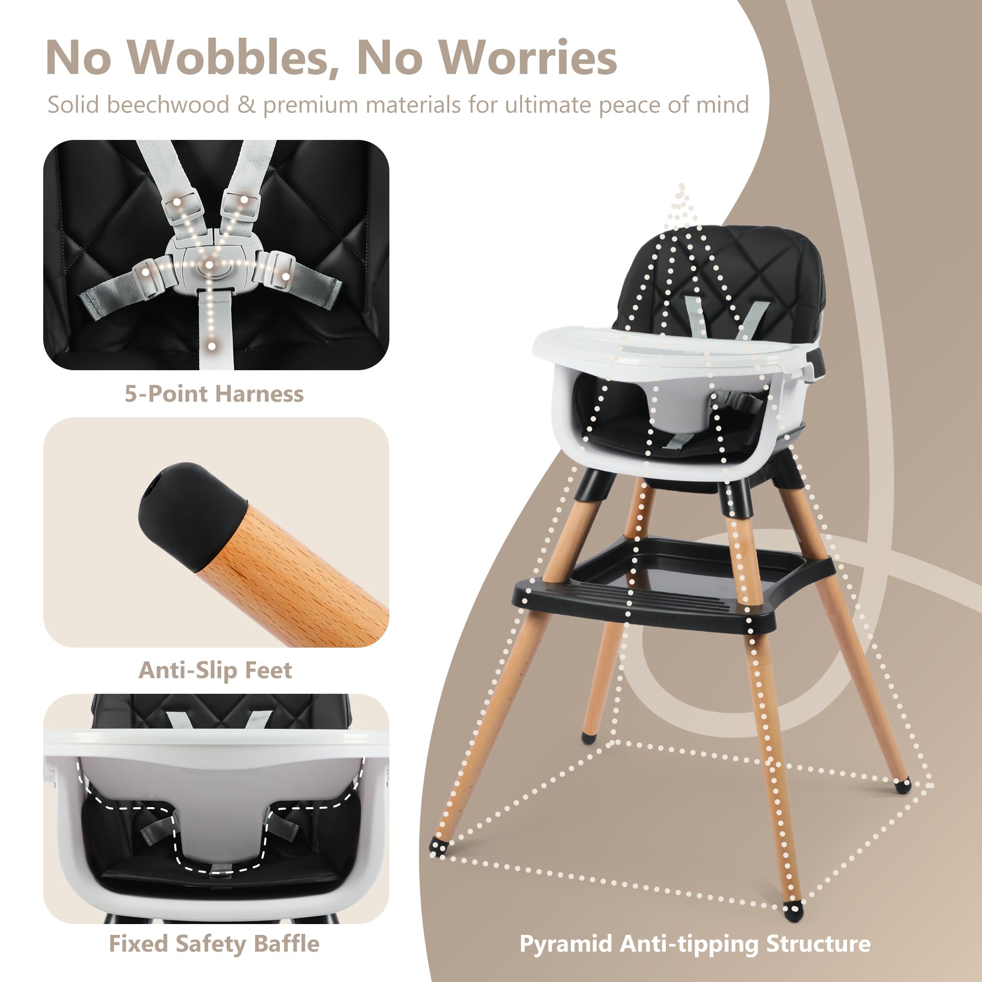 Kinder King 7 in 1 Baby High Chair for Babies