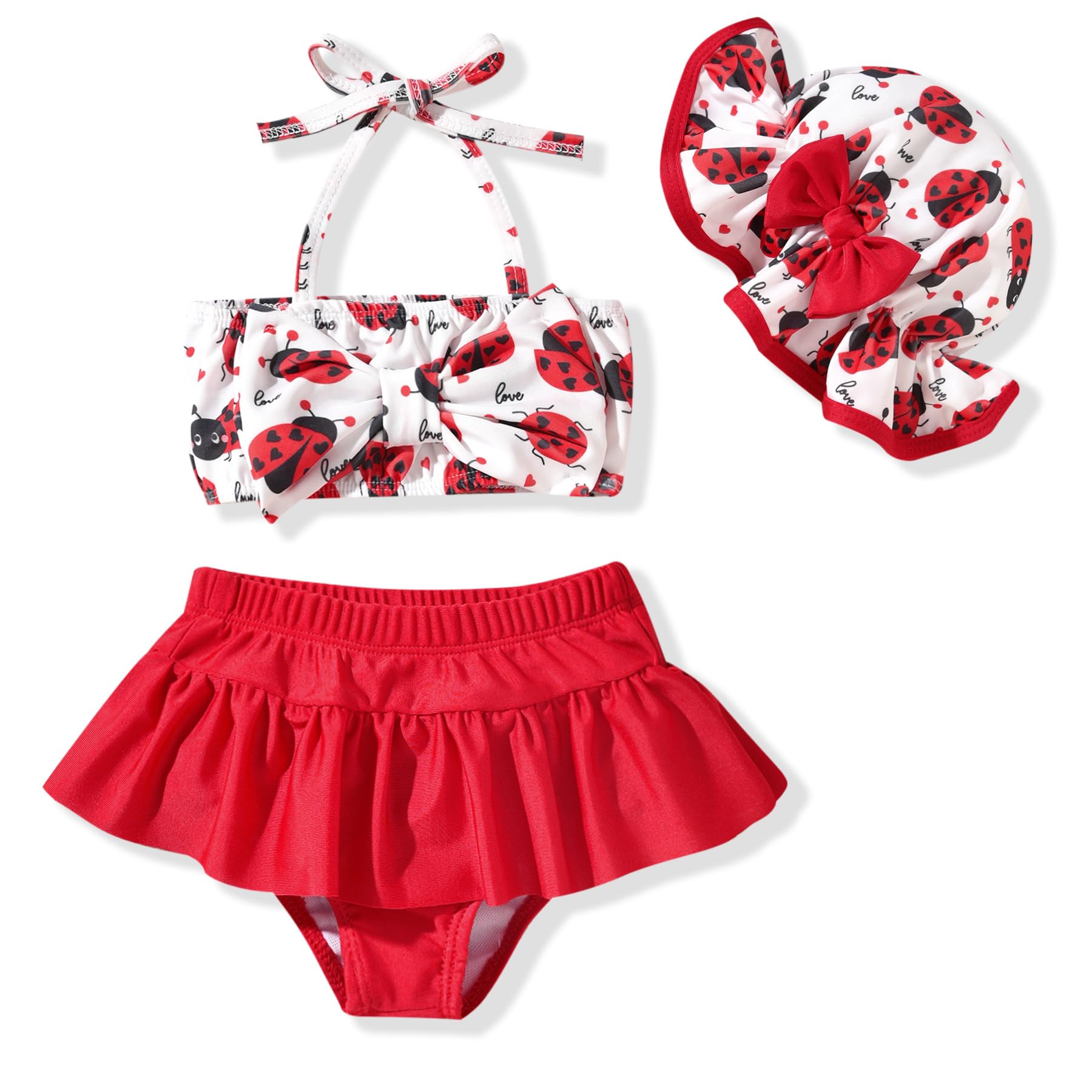 9 6-12 Months Infant Baby Girls Swimsuit Bikini Two Pieces Bathing Suit Swimwear Summer Swimming Beach Set