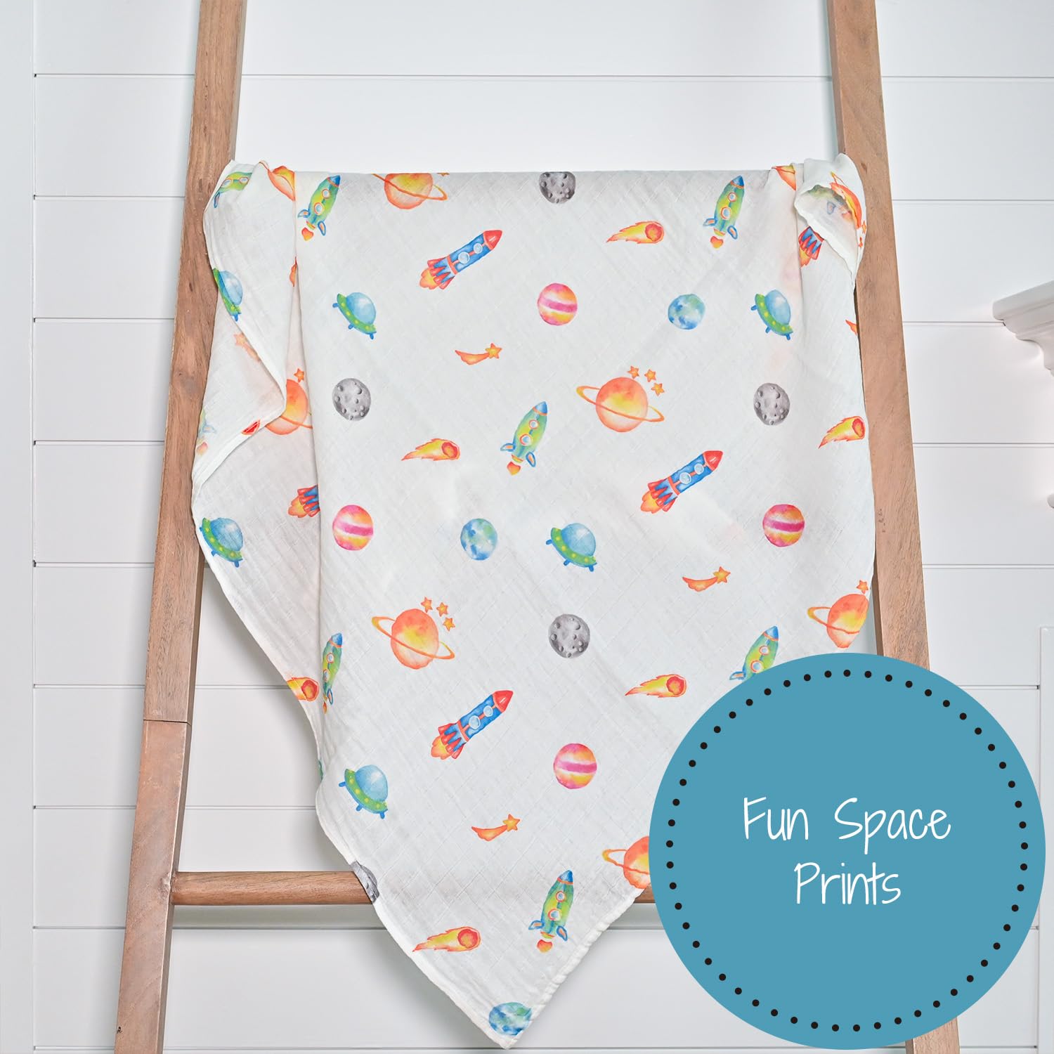 LollyBanks Muslin Swaddle Blankets, 100% Organic Cotton Swaddle Blanket