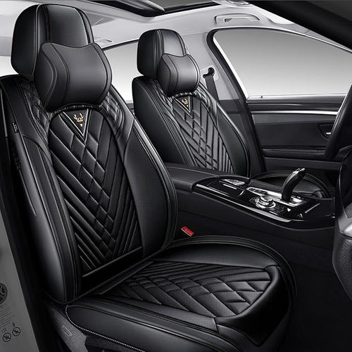 Arocx Universal Front Set Seat Covers, Black-Red