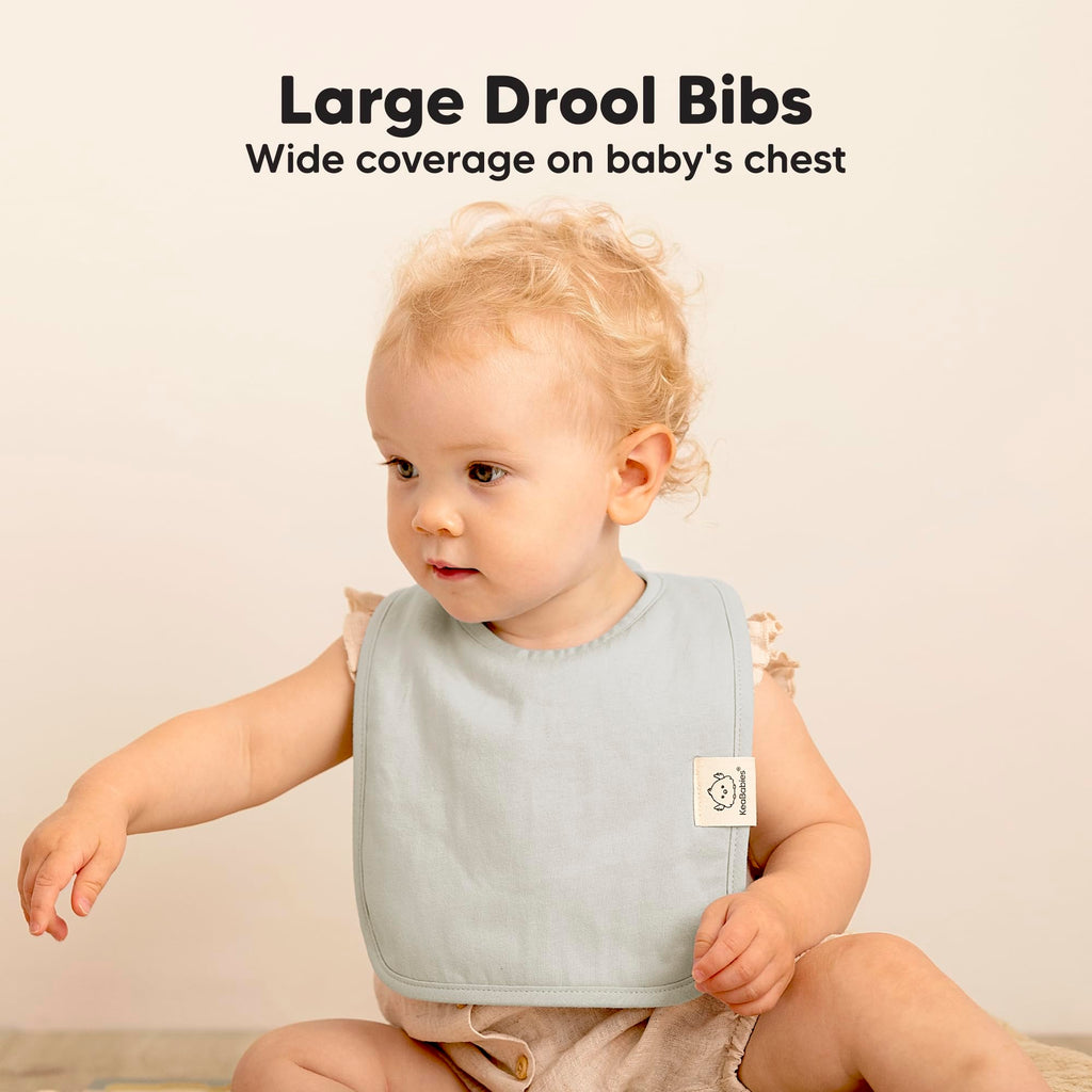 KeaBabies 8-Pack Organic Baby Bibs for Boys, Girls Drool Bibs (Embrace)