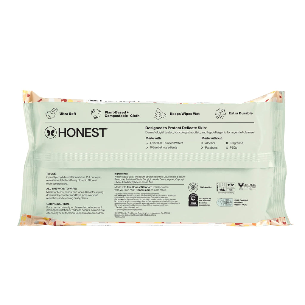 The Honest Company Multi-Use Baby Wipes, Terrazzo, 36 Count