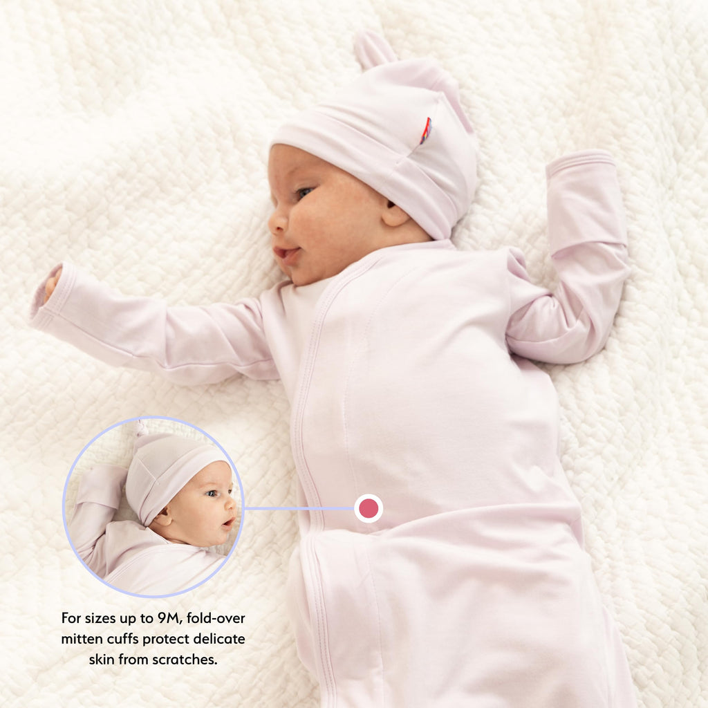 Magnetic Me Girls Modal Magnetic Baby Footie Pajamas | Silky Soft Modal Fabric | Ainslee | 0-3 Months
