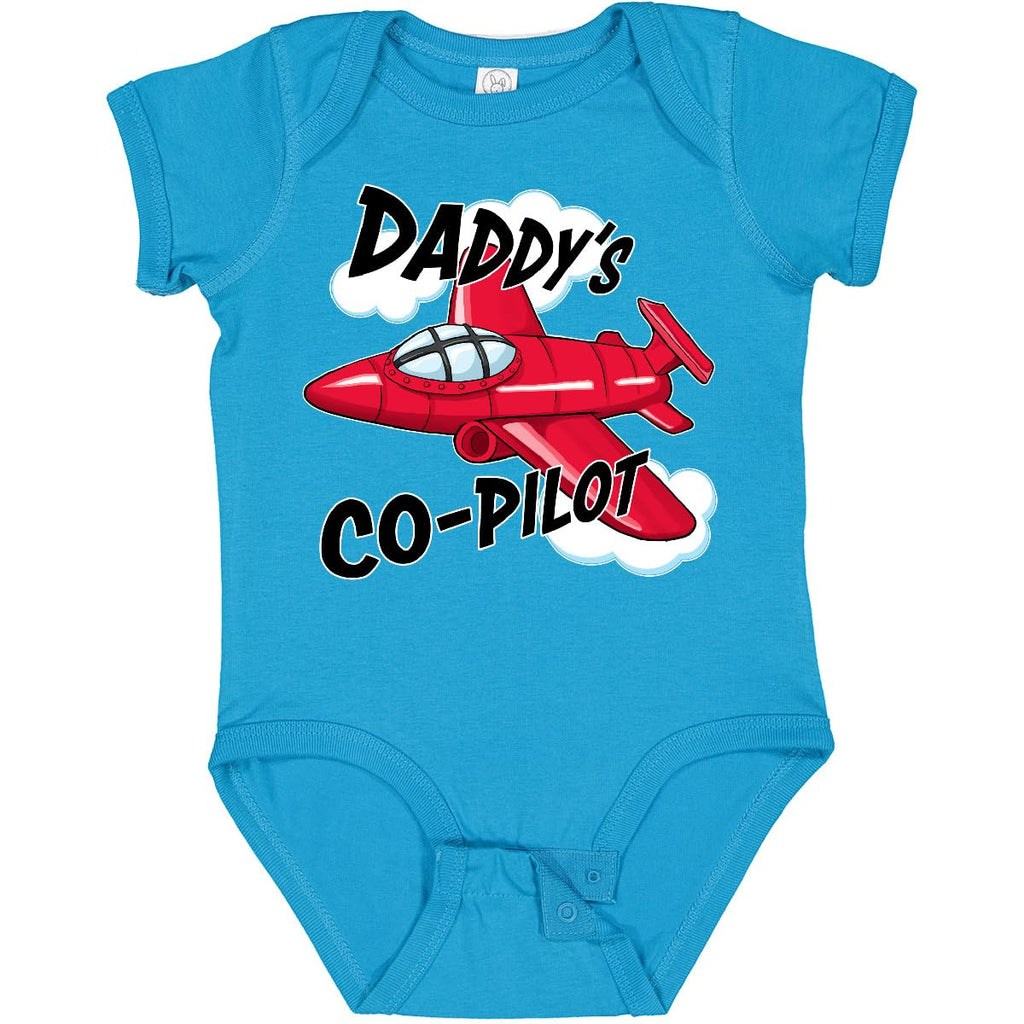 inktastic Daddys Co-Pilot for Fathers Day Baby Bodysuit 24 Months Turquoise 2a3b6